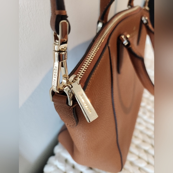 Medium sized, Pebble leather,Kate Spade Caramel Satchel - Picture 8 of 10